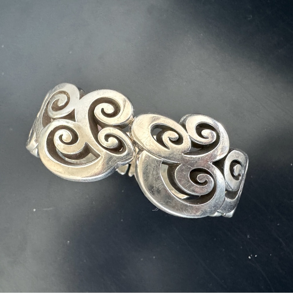 Brighton hinged cuff bracelet silver plated